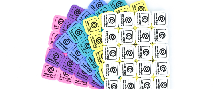 Eventchips bedruckt mit Ihrem eigenen Logo